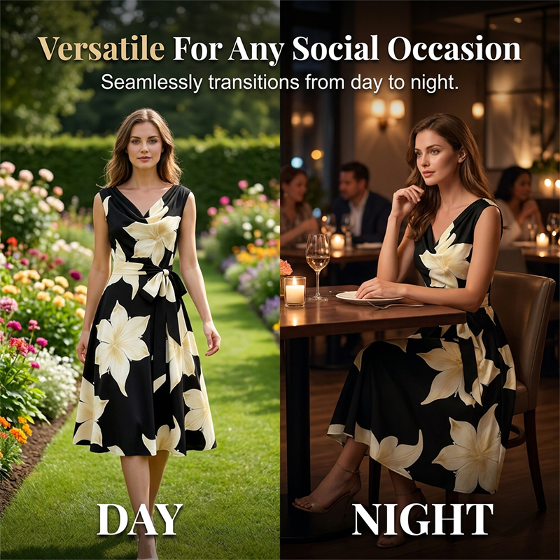 👗 Damen-ärmelloses Kleid mit floralem Print – luftig & bequem für heiße Tage, vielseitig kombinierbar 🌸☀️