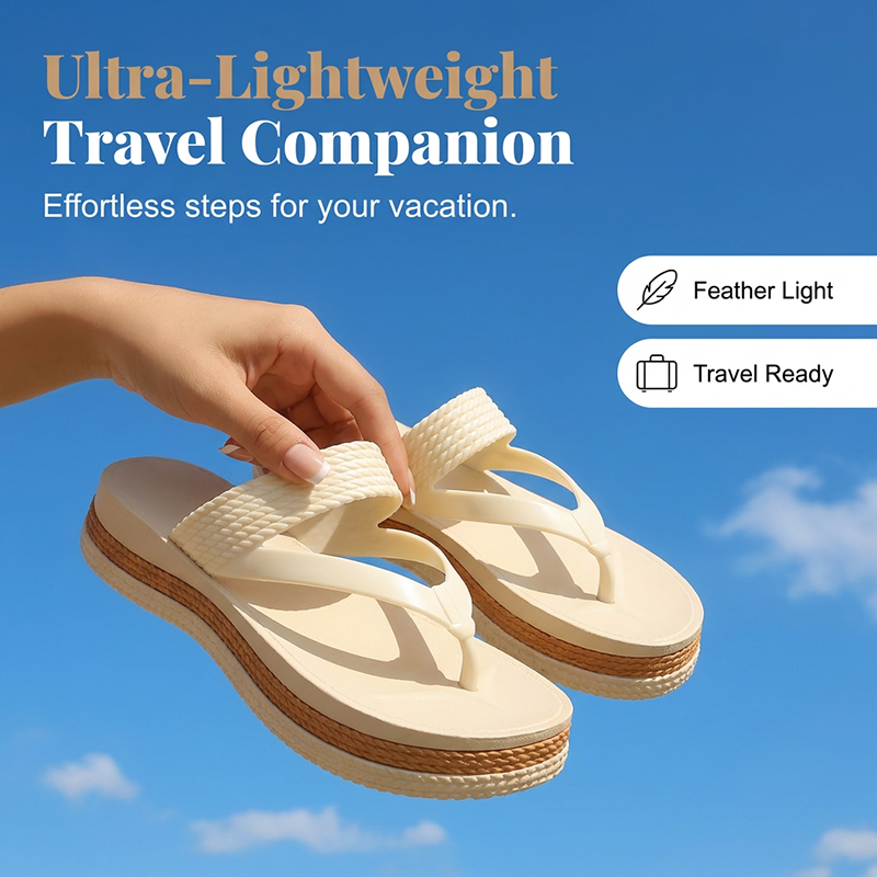 👡 Damen-Plateau-Zehenstegsandalen mit gewebten Riemen – bequem, luftig & perfekt für Strand, Alltag & Reisen ☀️🌿
