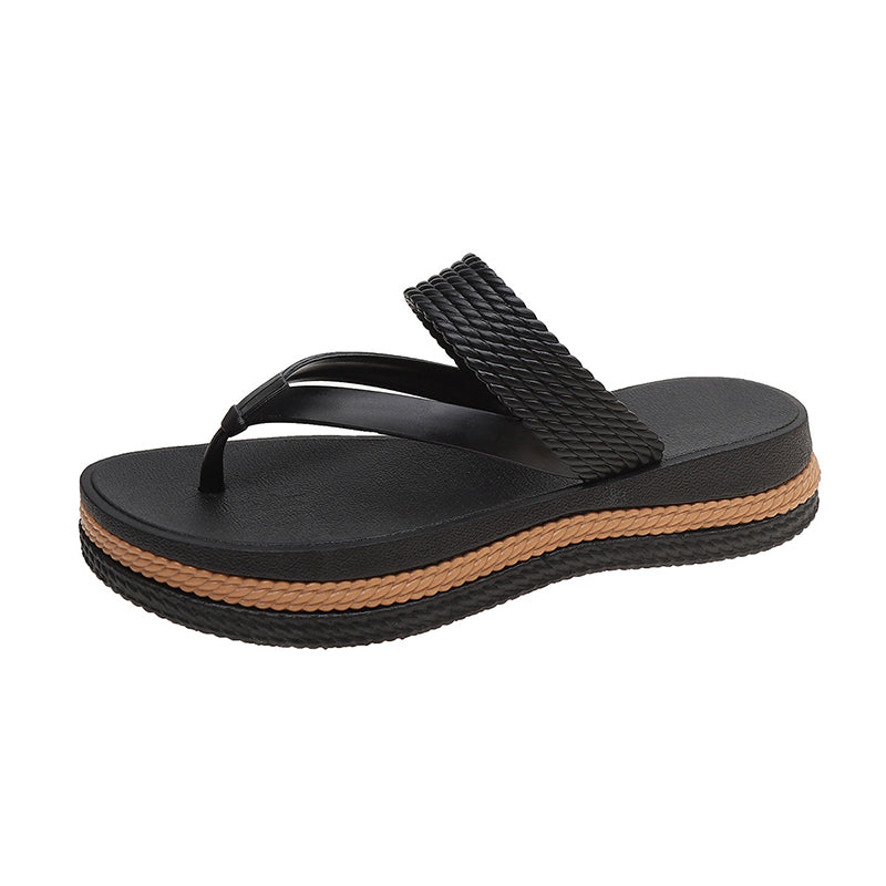👡 Damen-Plateau-Zehenstegsandalen mit gewebten Riemen – bequem, luftig & perfekt für Strand, Alltag & Reisen ☀️🌿