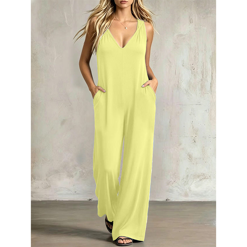 🌸 Lässiger Overall in Übergröße – weicher Stoff, elastische Taille, perfekt für entspannte Tage & warme Sommernächte