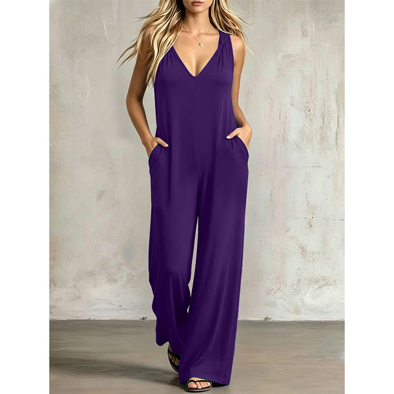 🌸 Lässiger Overall in Übergröße – weicher Stoff, elastische Taille, perfekt für entspannte Tage & warme Sommernächte