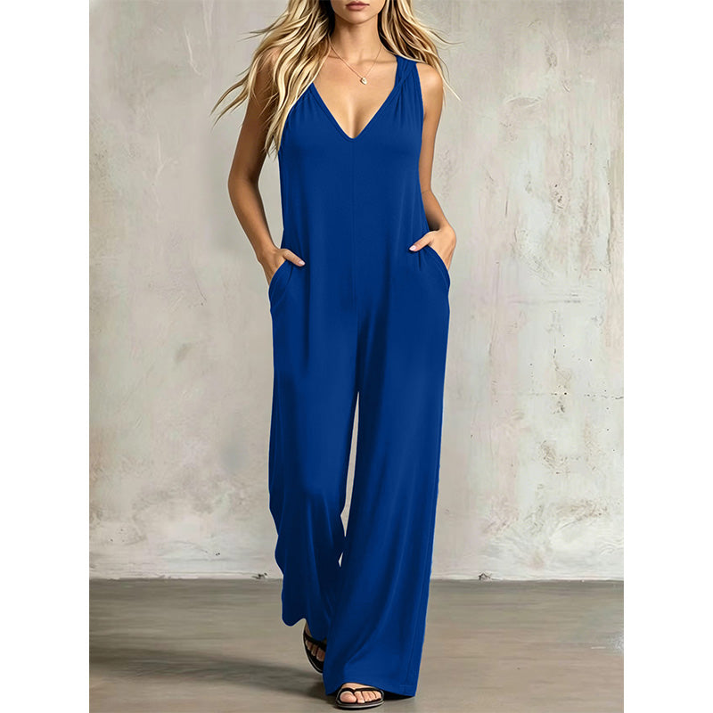 🌸 Lässiger Overall in Übergröße – weicher Stoff, elastische Taille, perfekt für entspannte Tage & warme Sommernächte
