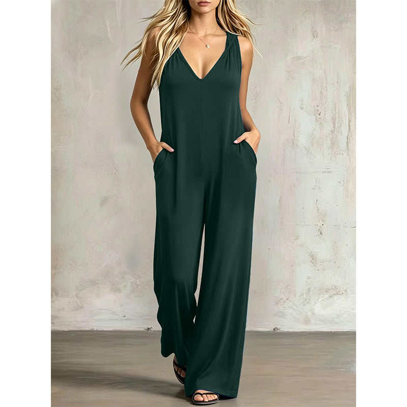 🌸 Lässiger Overall in Übergröße – weicher Stoff, elastische Taille, perfekt für entspannte Tage & warme Sommernächte