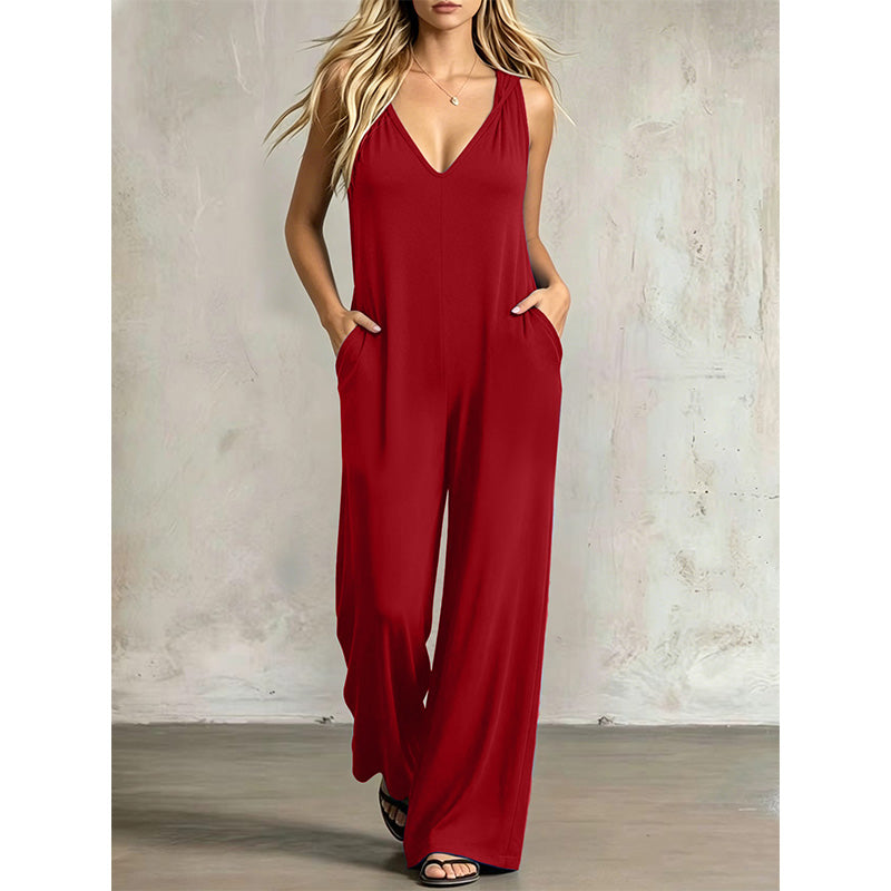 🌸 Lässiger Overall in Übergröße – weicher Stoff, elastische Taille, perfekt für entspannte Tage & warme Sommernächte