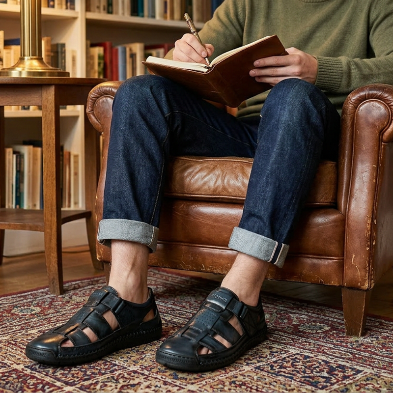 👞🌊 50% RABATT! Herren Geschlossene Zehe Strandsandalen – Atmungsaktiv, gepolstert & mit Klettverschluss – Perfekt für Wanderungen, Wasseraktivitäten oder den täglichen Sommer-Komfort ✨