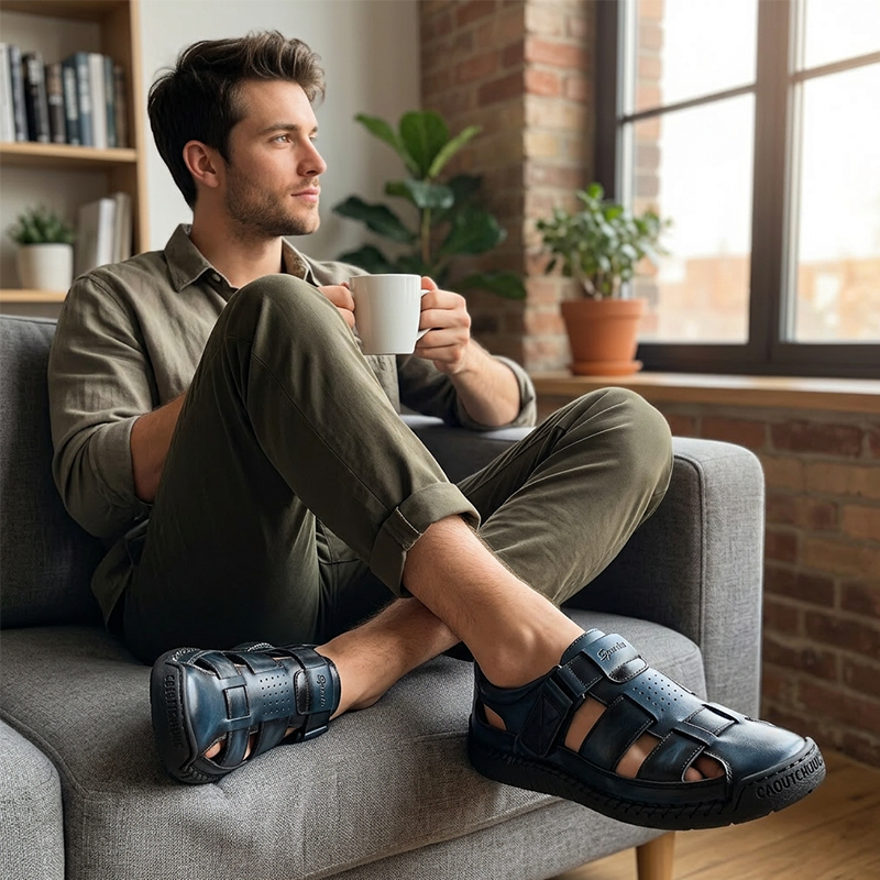 👞🌊 50% RABATT! Herren Geschlossene Zehe Strandsandalen – Atmungsaktiv, gepolstert & mit Klettverschluss – Perfekt für Wanderungen, Wasseraktivitäten oder den täglichen Sommer-Komfort ✨