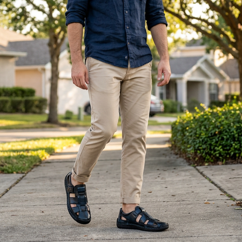 👞🌊 50% RABATT! Herren Geschlossene Zehe Strandsandalen – Atmungsaktiv, gepolstert & mit Klettverschluss – Perfekt für Wanderungen, Wasseraktivitäten oder den täglichen Sommer-Komfort ✨