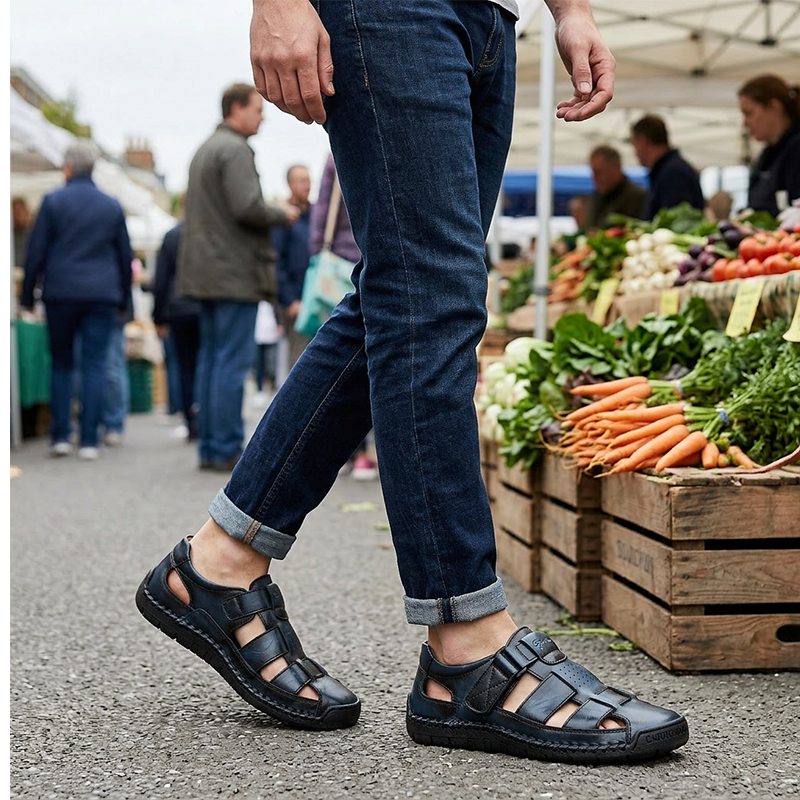 👞🌊 50% RABATT! Herren Geschlossene Zehe Strandsandalen – Atmungsaktiv, gepolstert & mit Klettverschluss – Perfekt für Wanderungen, Wasseraktivitäten oder den täglichen Sommer-Komfort ✨