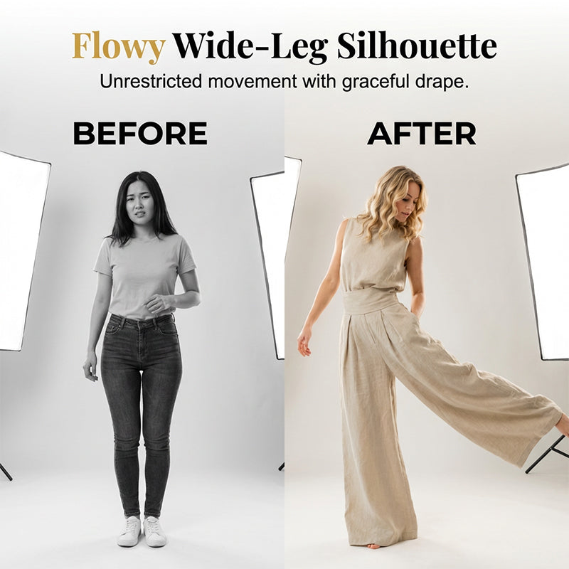 👗 2-teiliges Set für Damen – ärmelloses Top & weite Hose, minimalistisch, elegant & vielseitig für Alltag, Büro & besondere Anlässe 🌸