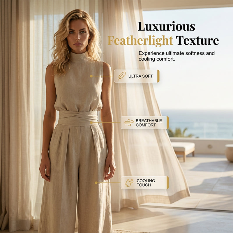 👗 2-teiliges Set für Damen – ärmelloses Top & weite Hose, minimalistisch, elegant & vielseitig für Alltag, Büro & besondere Anlässe 🌸