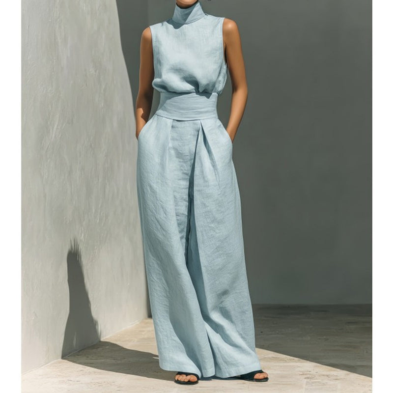 👗 2-teiliges Set für Damen – ärmelloses Top & weite Hose, minimalistisch, elegant & vielseitig für Alltag, Büro & besondere Anlässe 🌸