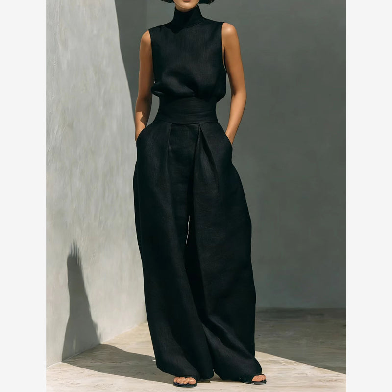 👗 2-teiliges Set für Damen – ärmelloses Top & weite Hose, minimalistisch, elegant & vielseitig für Alltag, Büro & besondere Anlässe 🌸