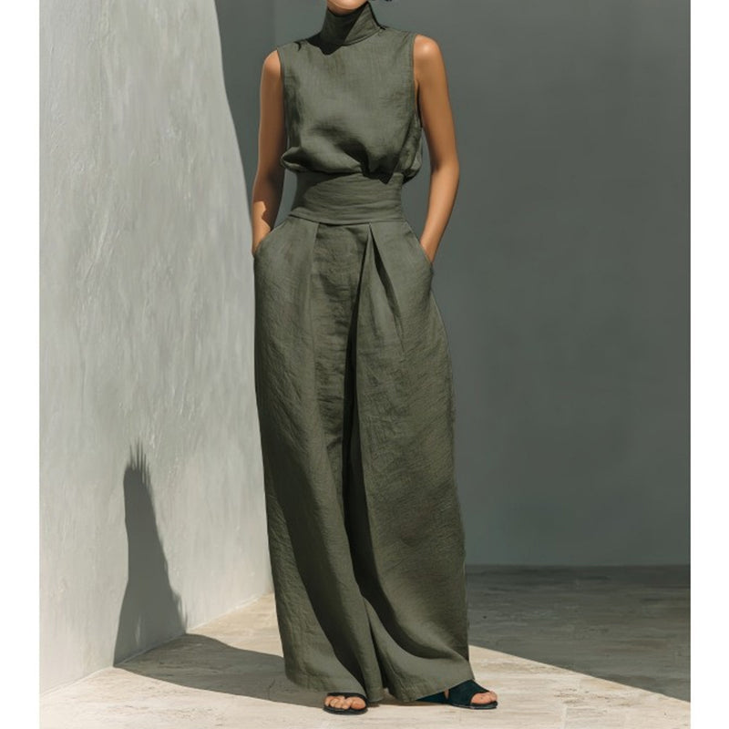 👗 2-teiliges Set für Damen – ärmelloses Top & weite Hose, minimalistisch, elegant & vielseitig für Alltag, Büro & besondere Anlässe 🌸