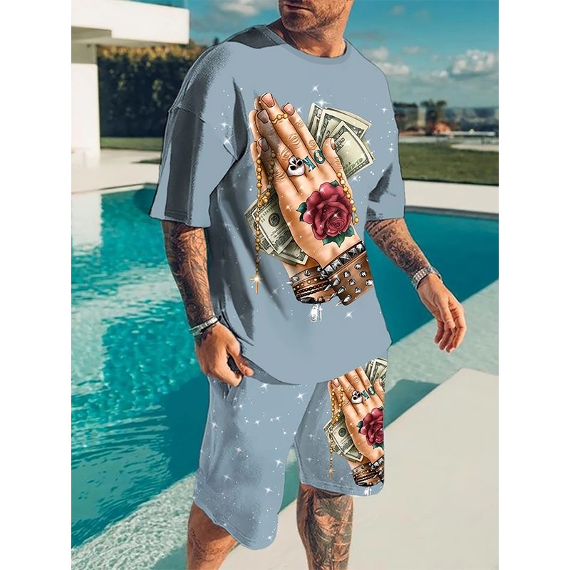 📢Mid-Season Sale: −50% nur für kurze Zeit⏰👕 Lässiges 2-teiliges Shorts-Set mit witzigem Print – bequemes T-Shirt & kurze Hose für Sommer & Freizeit 😄☀️