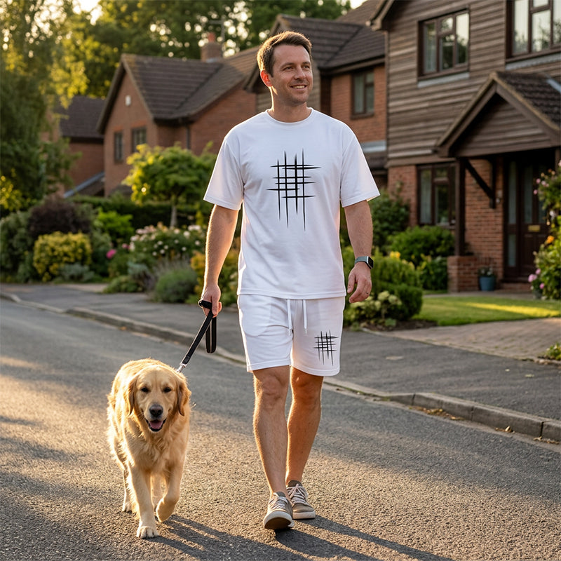 👕 2-teiliges Freizeit-Set für Herren – klare Linien, minimalistisches Design, bequem & vielseitig für Sommer & Alltag ☀️🩳