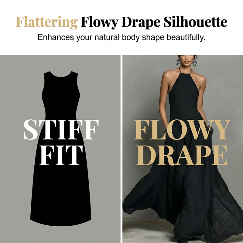 📢Mid-Season Sale: −50% nur für kurze Zeit⏰Sommerkleid 2026 für Damen – schlichter Halsterneck mit freiem Rücken, ärmellos, elegant & verführerisch 💕✨