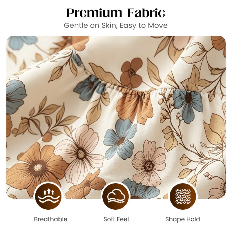 📢Mid-Season Sale: −50% nur für kurze Zeit⏰👗 Elegantes Damen-Sommerkleid mit Blumenprint – kurze Ärmel, Rundhalsausschnitt & leicht, perfekt für den Urlaub & warme Tage 🌸☀️
