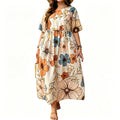 📢Mid-Season Sale: −50% nur für kurze Zeit⏰👗 Elegantes Damen-Sommerkleid mit Blumenprint – kurze Ärmel, Rundhalsausschnitt & leicht, perfekt für den Urlaub & warme Tage 🌸☀️