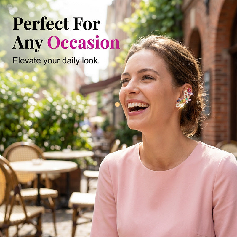 📢Mid-Season Sale: −50% nur für kurze Zeit⏰🌸 Farbenfroher Blumenschmuck für Damen – erhältlich als Kette oder Ohrringe, leicht & elegant für Alltag & besondere Anlässe