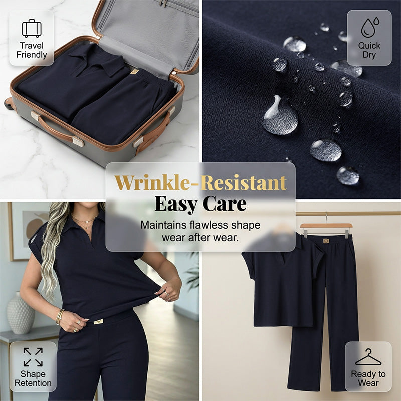 📢Mid-Season Sale: −50% nur für kurze Zeit⏰ 2-teiliges Freizeit-Set für Damen – bequemes Top & Hose, vielseitig für Alltag, Büro & Reisen