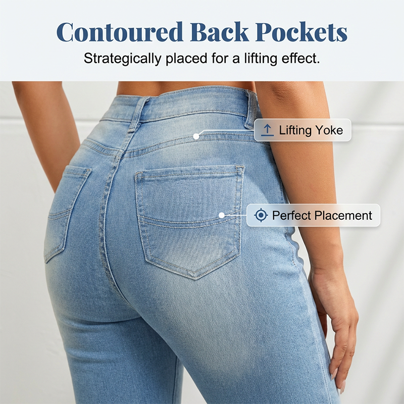 👖 High-Waist-Capri-Jeans – bequemer Stretch, figurschmeichelnd & vielseitig für Alltag, Freizeit & warme Tage ☀️