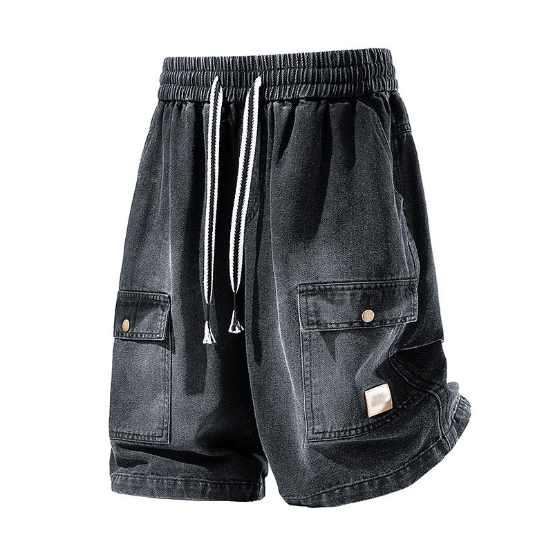 🩳 NUR FÜR BEGRENZTE ZEIT 50 % RABATT! ✨ Lässige Jeansshorts für Herren – Cargotaschen, Kordelzug, High-Street-Style 🏙️
