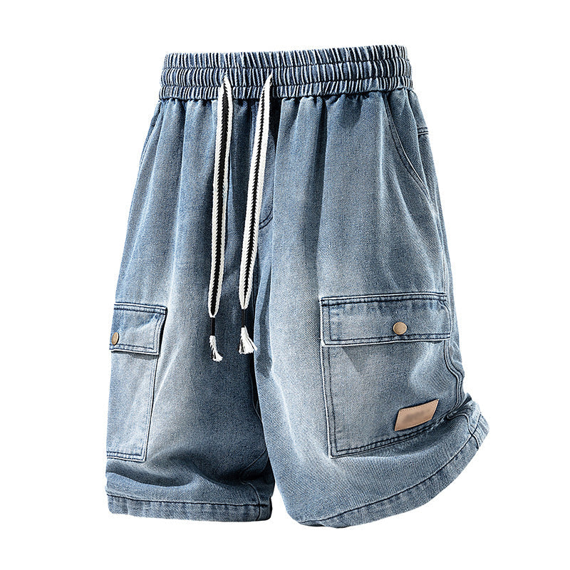 🩳 NUR FÜR BEGRENZTE ZEIT 50 % RABATT! ✨ Lässige Jeansshorts für Herren – Cargotaschen, Kordelzug, High-Street-Style 🏙️