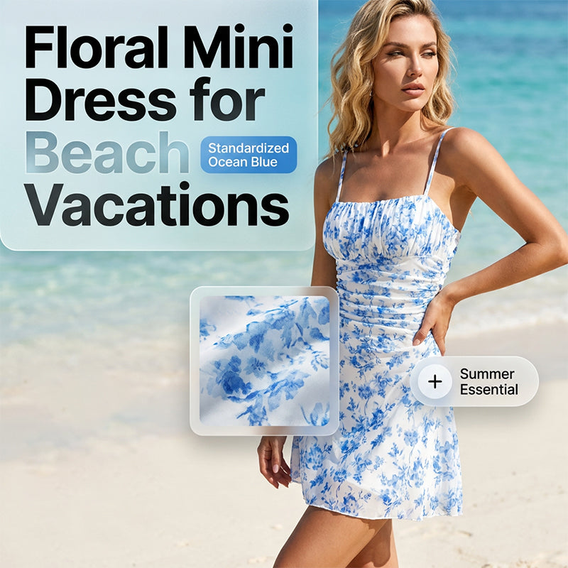 👗 Leichtes Strandkleid für Damen – elegant mit Rückenausschnitt & Spaghettiträgern, perfekt für den Urlaub & heiße Tage ☀️🌊