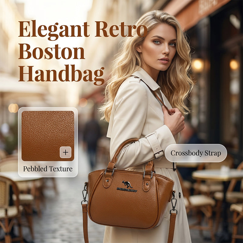 ✨🆕 2026 Neuheit 👜 Elegante Retro-Handtasche im Boston-Stil