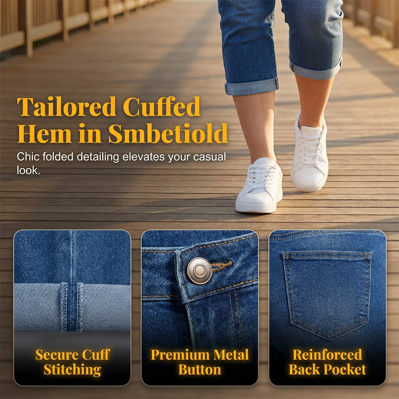 📢Mid-Season Sale: −50% nur für kurze Zeit⏰👖 Bequeme Stretch-Jeans in 7/8-Länge – schmeichelt der Taille, verlängert die Beine & perfekt für Büro, Wochenende & Reisen