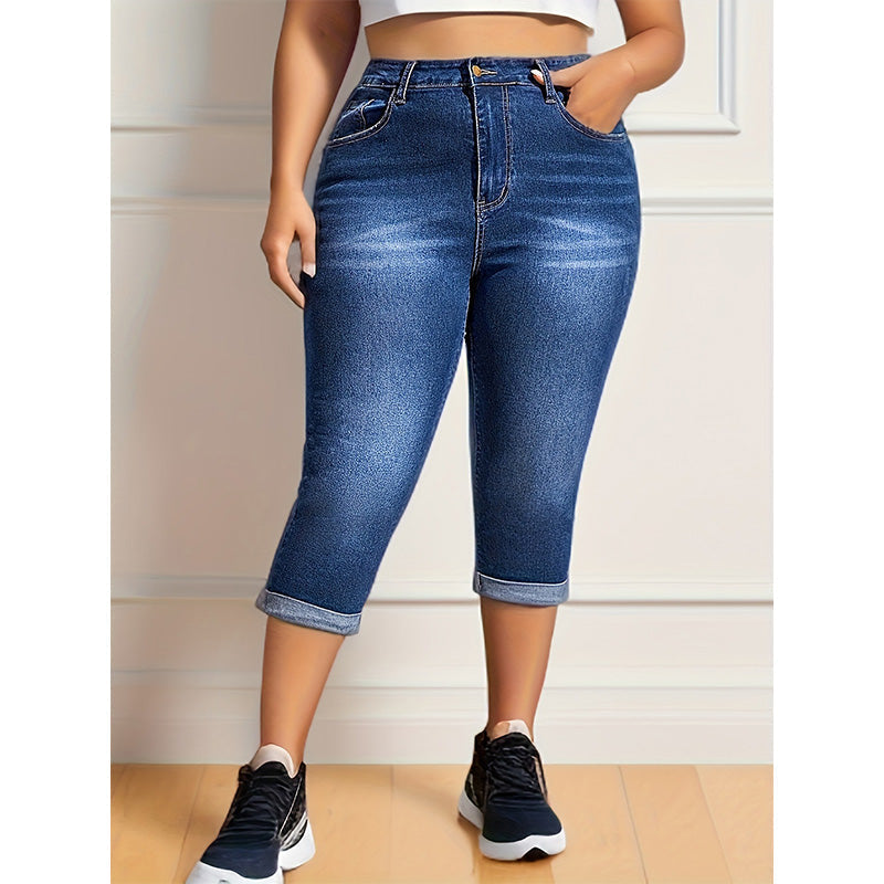 📢Mid-Season Sale: −50% nur für kurze Zeit⏰👖 Bequeme Stretch-Jeans in 7/8-Länge – schmeichelt der Taille, verlängert die Beine & perfekt für Büro, Wochenende & Reisen