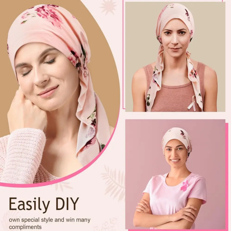 👒 OFFRE LIMITÉE : 50 % DE RÉDUCTION ! ✨ Turban prêt-à-porter pour femme à motif floral – doux, extensible, polyvalent 🌸