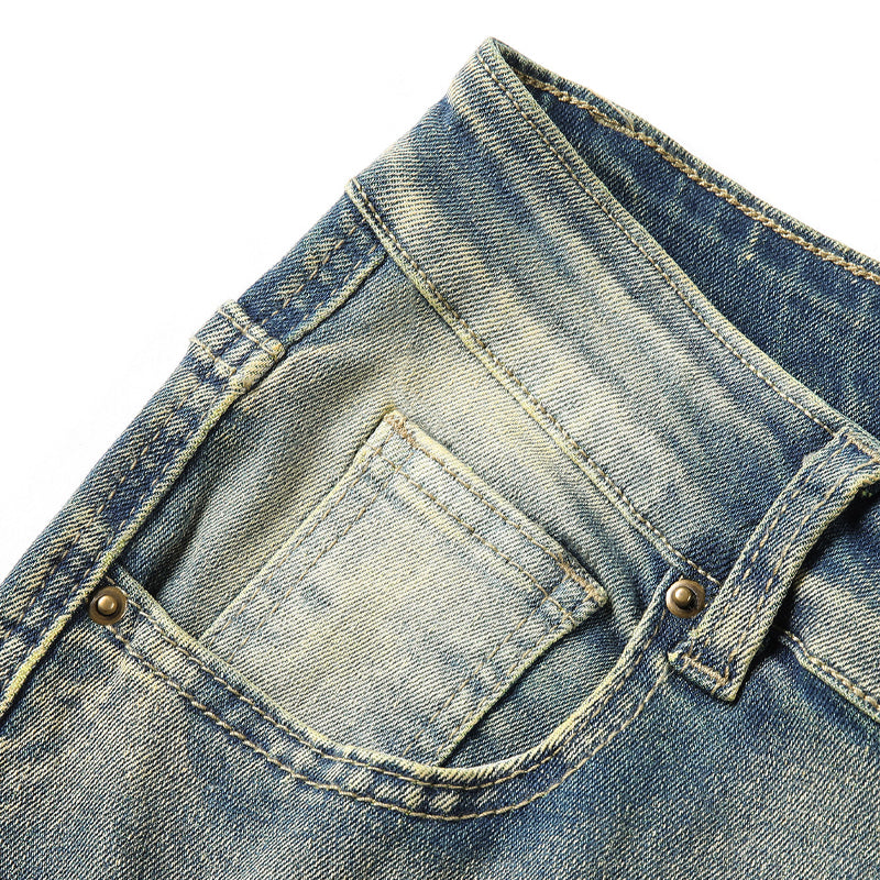 👖 50% RABATT! ✨ Klassische Stretch-Jeans mit ausgestelltem Bein für Herren – Vintage-Wash & Patchwork-Details – Hochwertige Denim, perfekt für Smart-Casual-Style – bequem und stilvoll 🔥