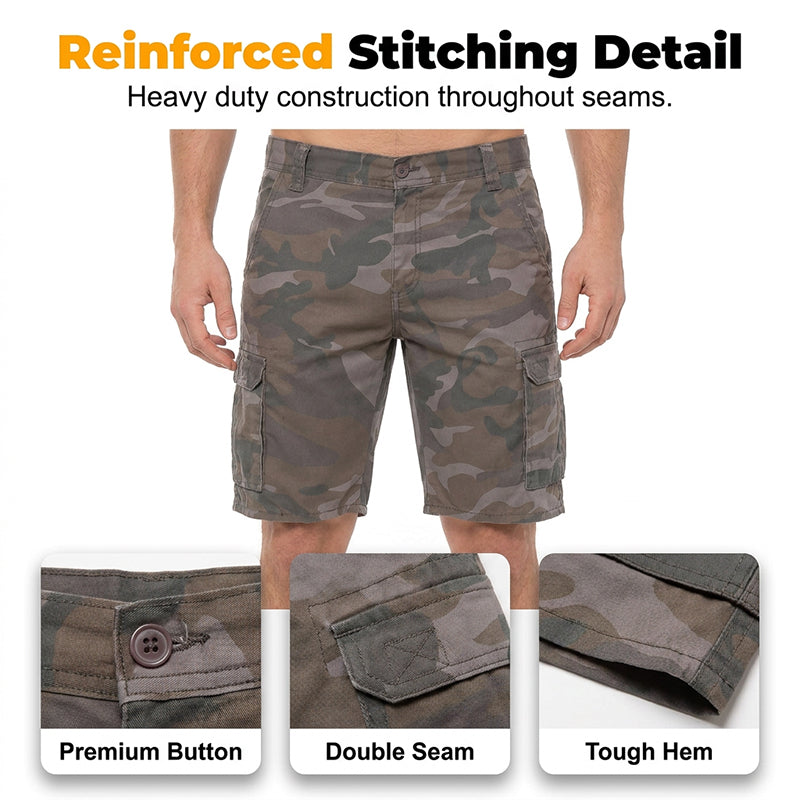 📢📢 50% Rabatt⏰ 🩳 Herren-Cargo-Shorts mit Tarnmuster & vielen Taschen – bequem, strapazierfähig & ideal für Outdoor, Angeln & Alltag 🌿