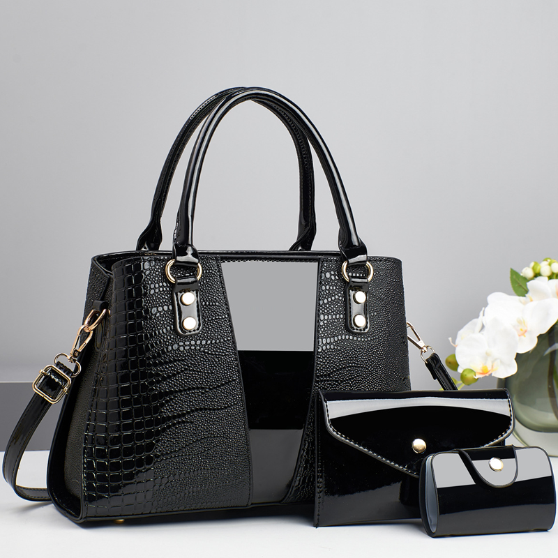 📢Mid-Season Sale: −50% nur für kurze Zeit⏰🐊 3-teiliges Handtaschen-Set mit Krokoprägung – stilvoll & vielseitig für Alltag, Büro & Reisen 👜