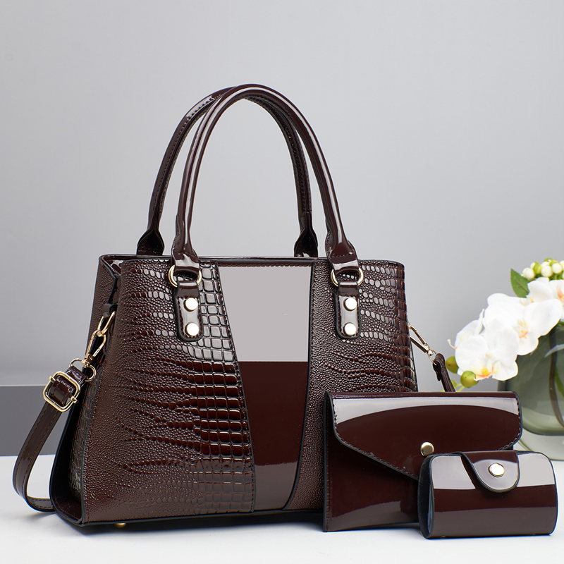 📢Mid-Season Sale: −50% nur für kurze Zeit⏰🐊 3-teiliges Handtaschen-Set mit Krokoprägung – stilvoll & vielseitig für Alltag, Büro & Reisen 👜