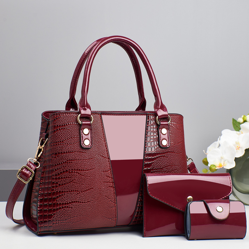 📢Mid-Season Sale: −50% nur für kurze Zeit⏰🐊 3-teiliges Handtaschen-Set mit Krokoprägung – stilvoll & vielseitig für Alltag, Büro & Reisen 👜