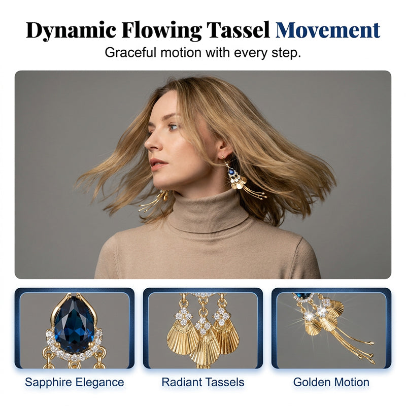 📢Mid-Season Sale: −50% nur für kurze Zeit⏰🦋 Filigrane Quasten-Ohrringe mit Kristallbesatz 💎