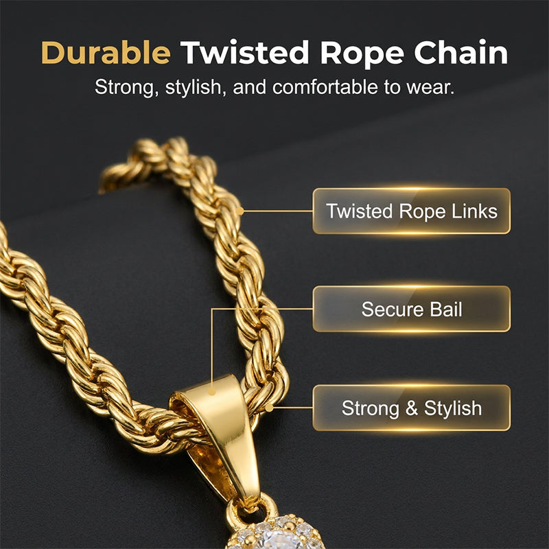 📿 Zirkonia-Kreuzanhänger mit Zopflochkette – funkelnd, elegant & zeitlos, ideal für Alltag & besondere Anlässe ✨