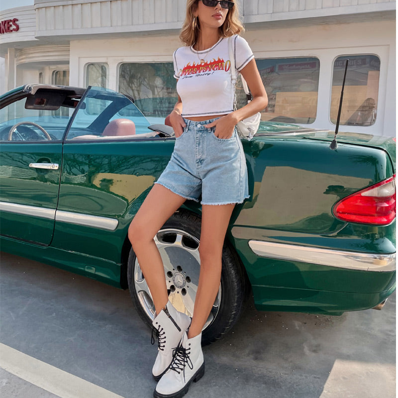 📢Mid-Season Sale: −50% nur für kurze Zeit⏰👖 Neue Damen-Denim-Shorts – hohe Taille, lockere Passform, figurschmeichelnd & vielseitig für Sommer, Strand & Alltag ☀️