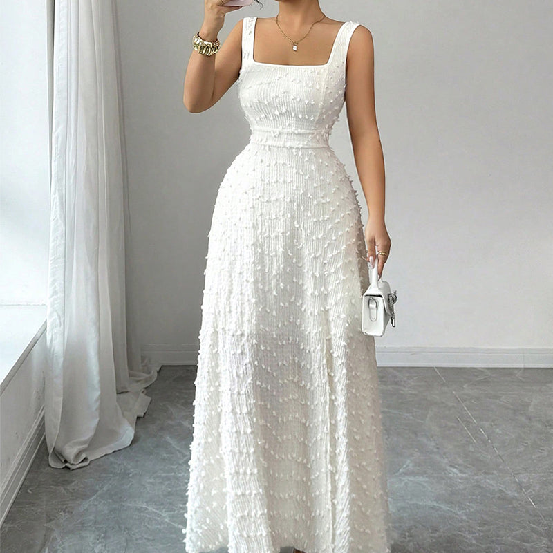 📢Mid-Season Sale: −50% nur für kurze Zeit⏰👗 Damen-Maxikleid mit eckigem Ausschnitt & seitlichem Schlitz – ärmellos, elegant & vielseitig für Sommer, Strand & besondere Anlässe 🌸✨