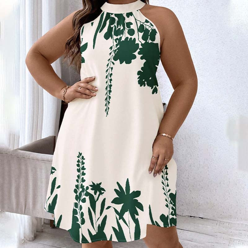 👗 Neues Sommerkleid 2026 – mit floralem Print, Neckholder-Band & offenem Rücken, luftig & elegant für Strand, Urlaub & Gartenpartys 🌸☀️