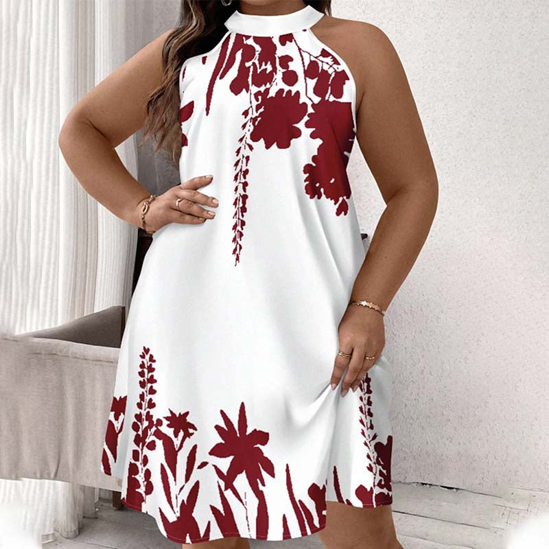 👗 Neues Sommerkleid 2026 – mit floralem Print, Neckholder-Band & offenem Rücken, luftig & elegant für Strand, Urlaub & Gartenpartys 🌸☀️