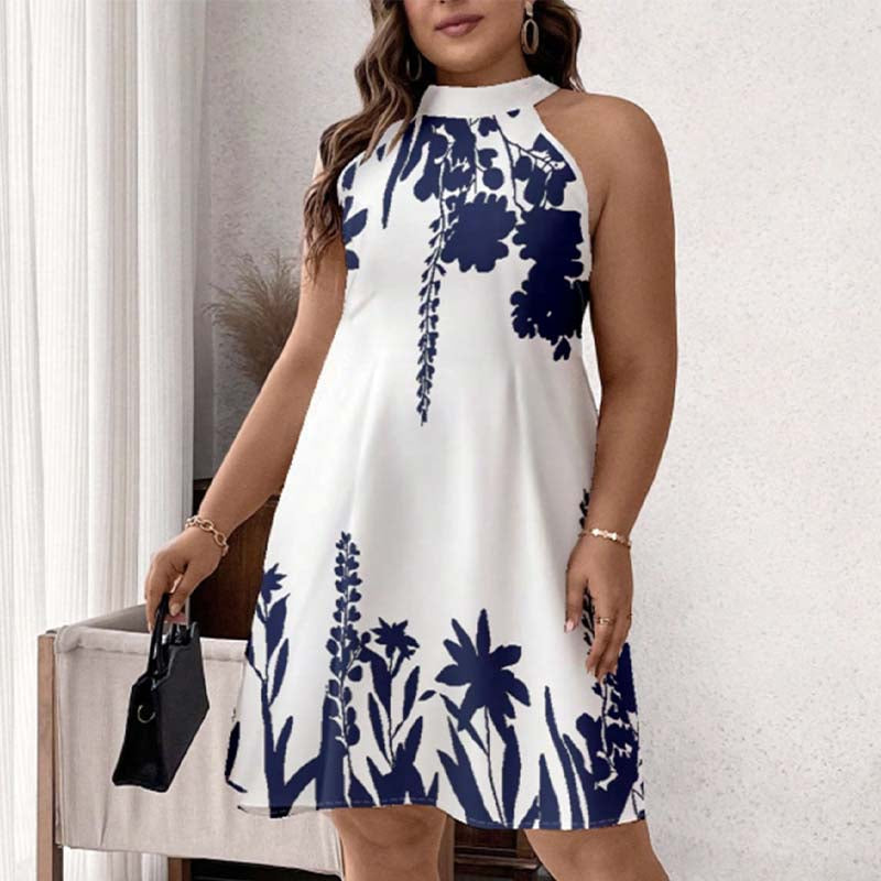👗 Neues Sommerkleid 2026 – mit floralem Print, Neckholder-Band & offenem Rücken, luftig & elegant für Strand, Urlaub & Gartenpartys 🌸☀️