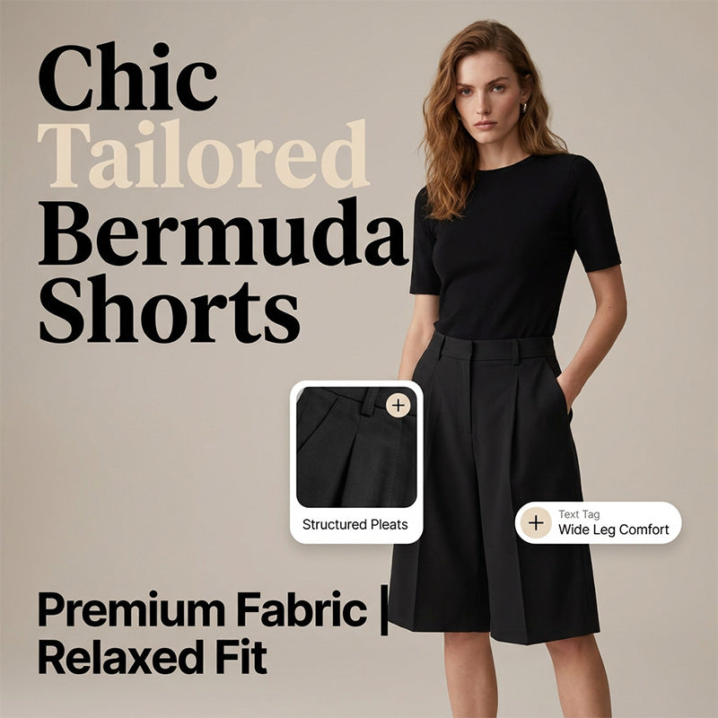 👖🌿 Damen-Bermudashorts in lockerer Passform – 50% RABATT! Bequeme Shorts, perfekte Länge – ideal für warme Tage & Freizeit. 🔥☀️