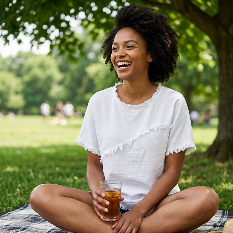👚 Damen-Sommer-Top mit rohen Saumkanten & Paneelen – leicht, luftig & vielseitig für Alltag, Strand & Reisen ☀️🌿