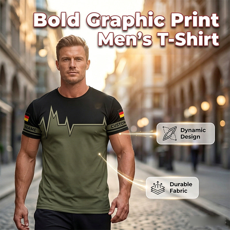 Bold Graphic Print Men's T-Shirt