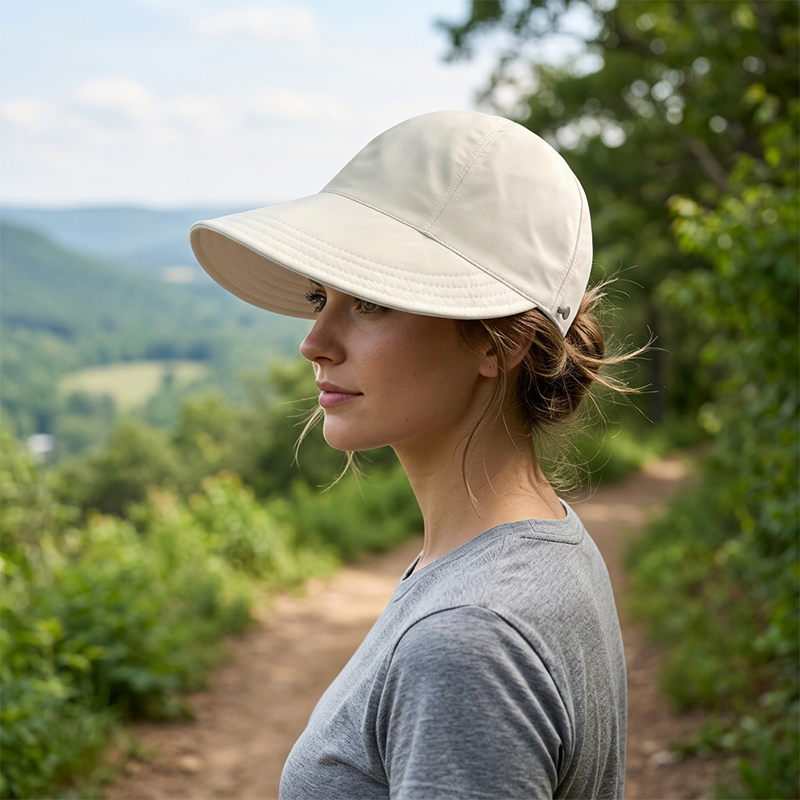 👒 Damen-Sonnenhut mit verstellbarem Pferdeschwanz-Ausschnitt – atmungsaktiv, leicht & ideal für Strand, Garten & Reisen ☀️