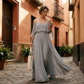 👗 Fließendes, ärmelloses Kleid mit einseitigem Ausschnitt – minimalistisches Design, weiter, weiterer Rock & edler Look, ideal für besondere Anlässe & den eleganten Alltag 🌙