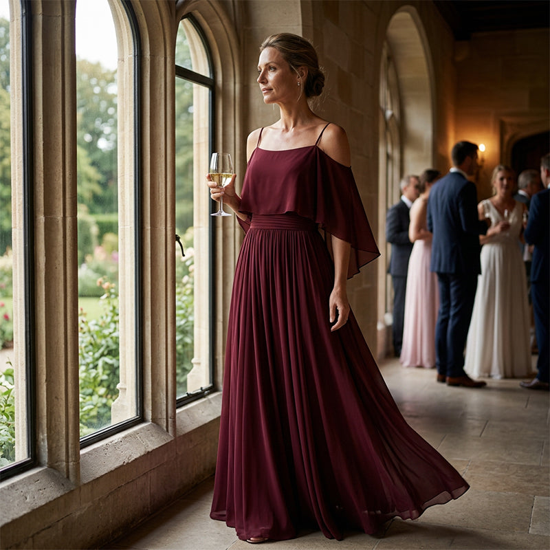 👗 Fließendes, ärmelloses Kleid mit einseitigem Ausschnitt – minimalistisches Design, weiter, weiterer Rock & edler Look, ideal für besondere Anlässe & den eleganten Alltag 🌙